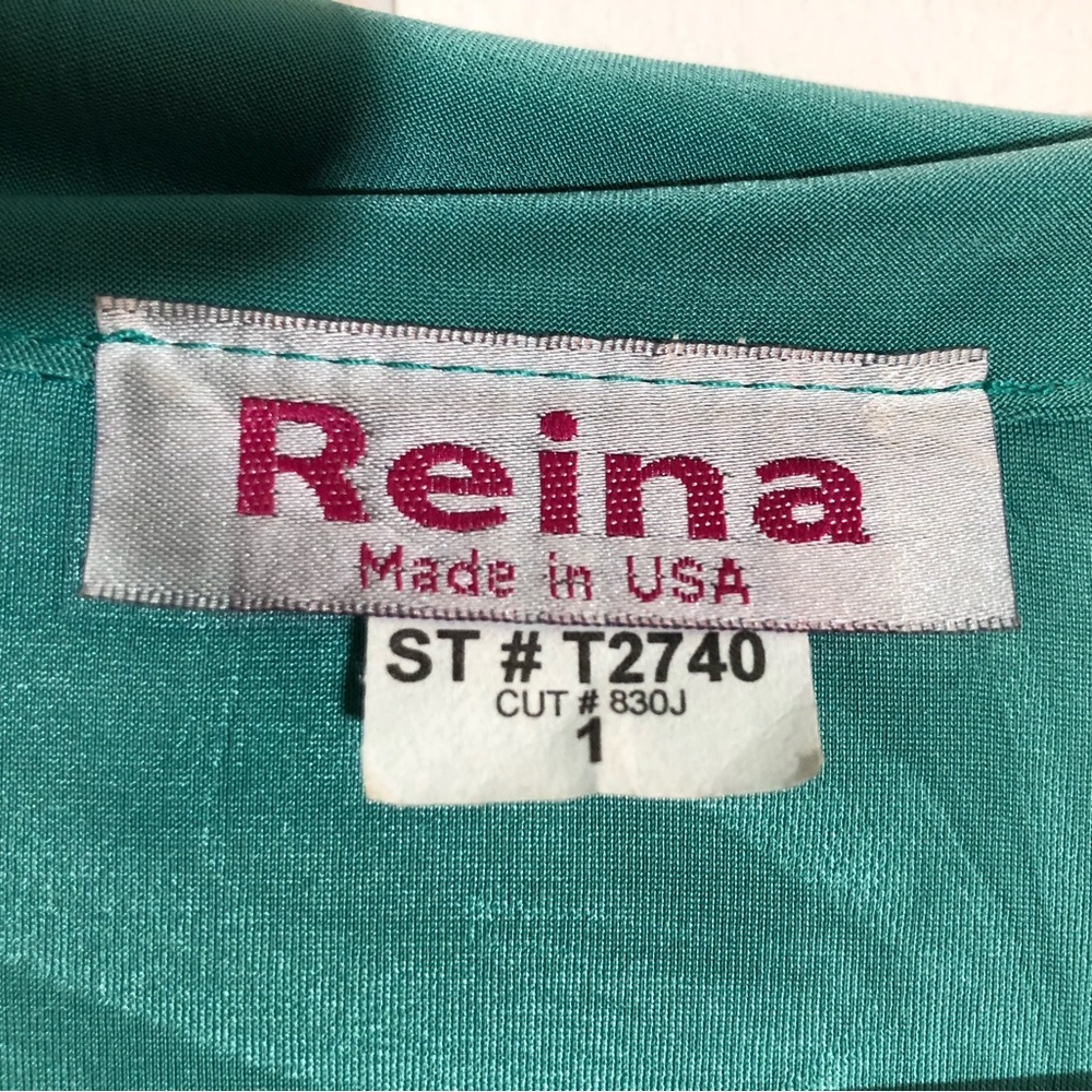 Reina Peacock Pattern Blouse Button Shirt Large - Picture 3 of 5